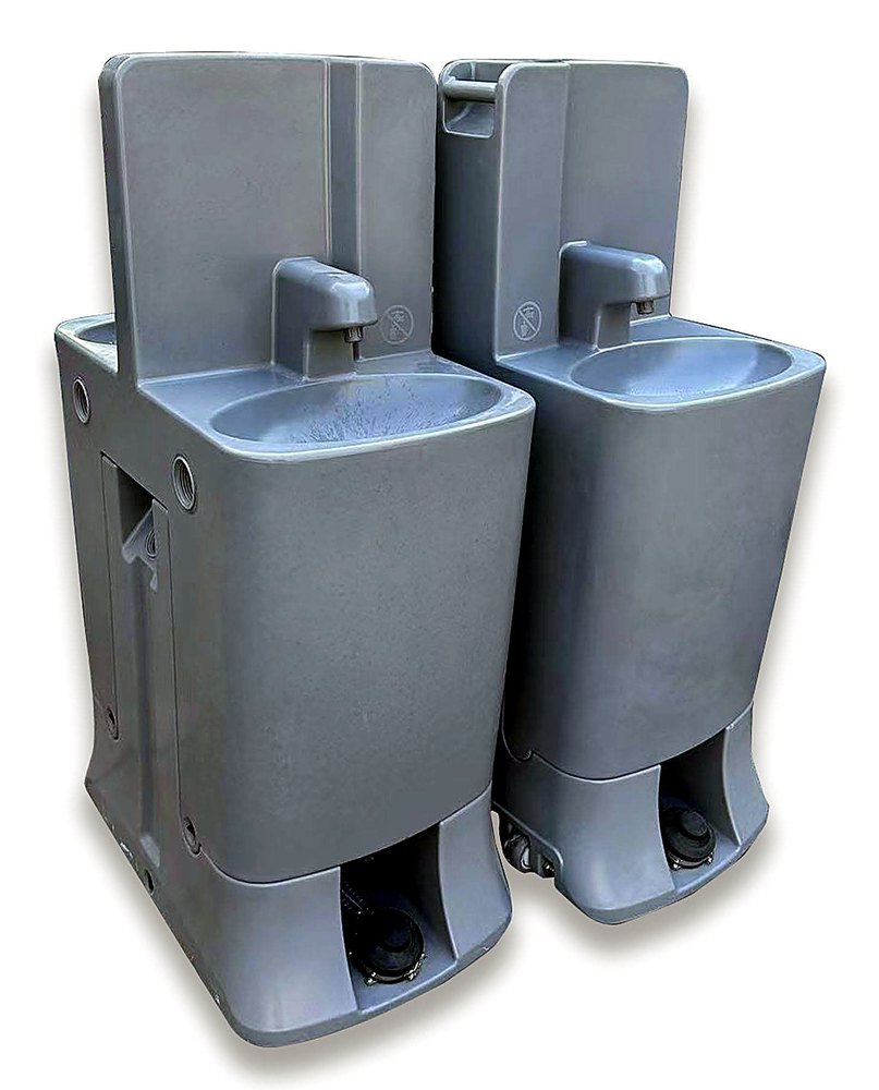 Portable hand wash station on rent in Bangalore, front view