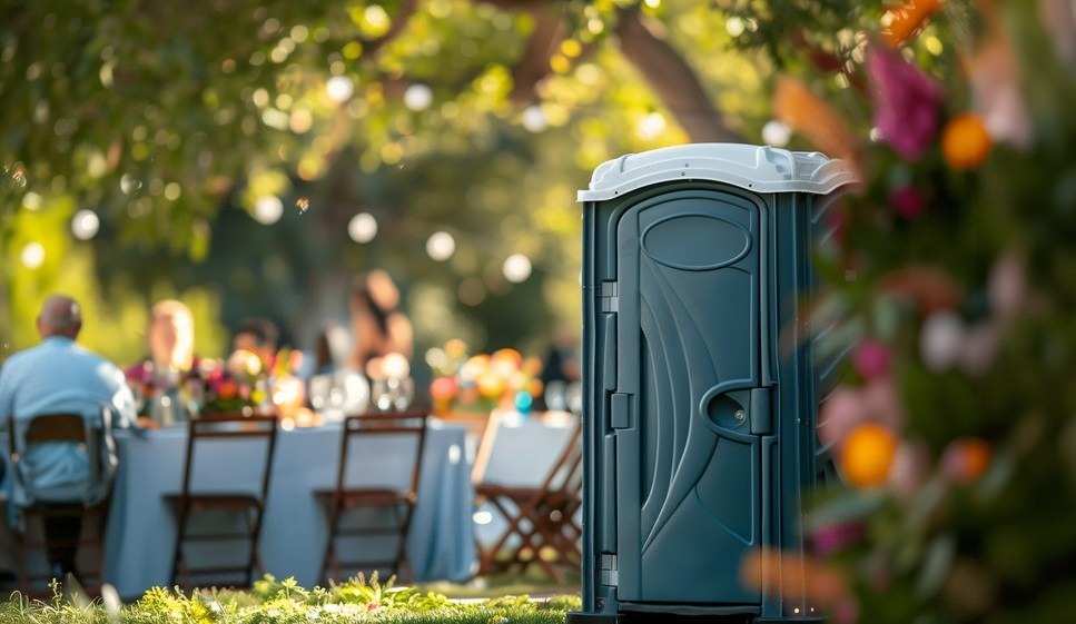 Portable toilet set up at a wedding on rent in Bangalore